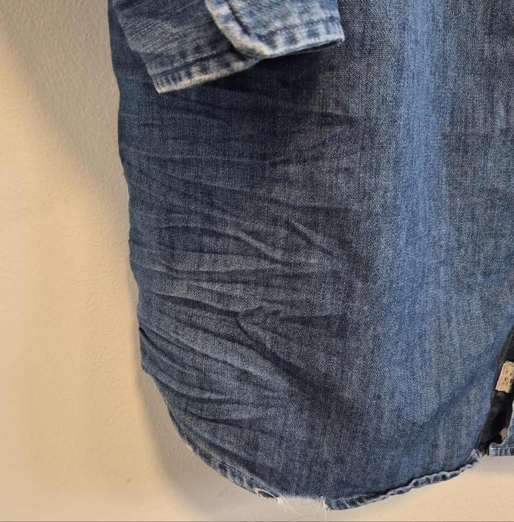 Frank & Eileen Denim Shirt Dress in Blue - Picture 8 of 16